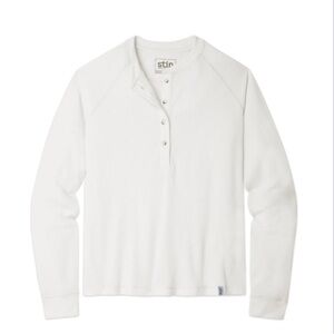 Stio Women's Wister Waffle Henleyoimtain Goat NWT